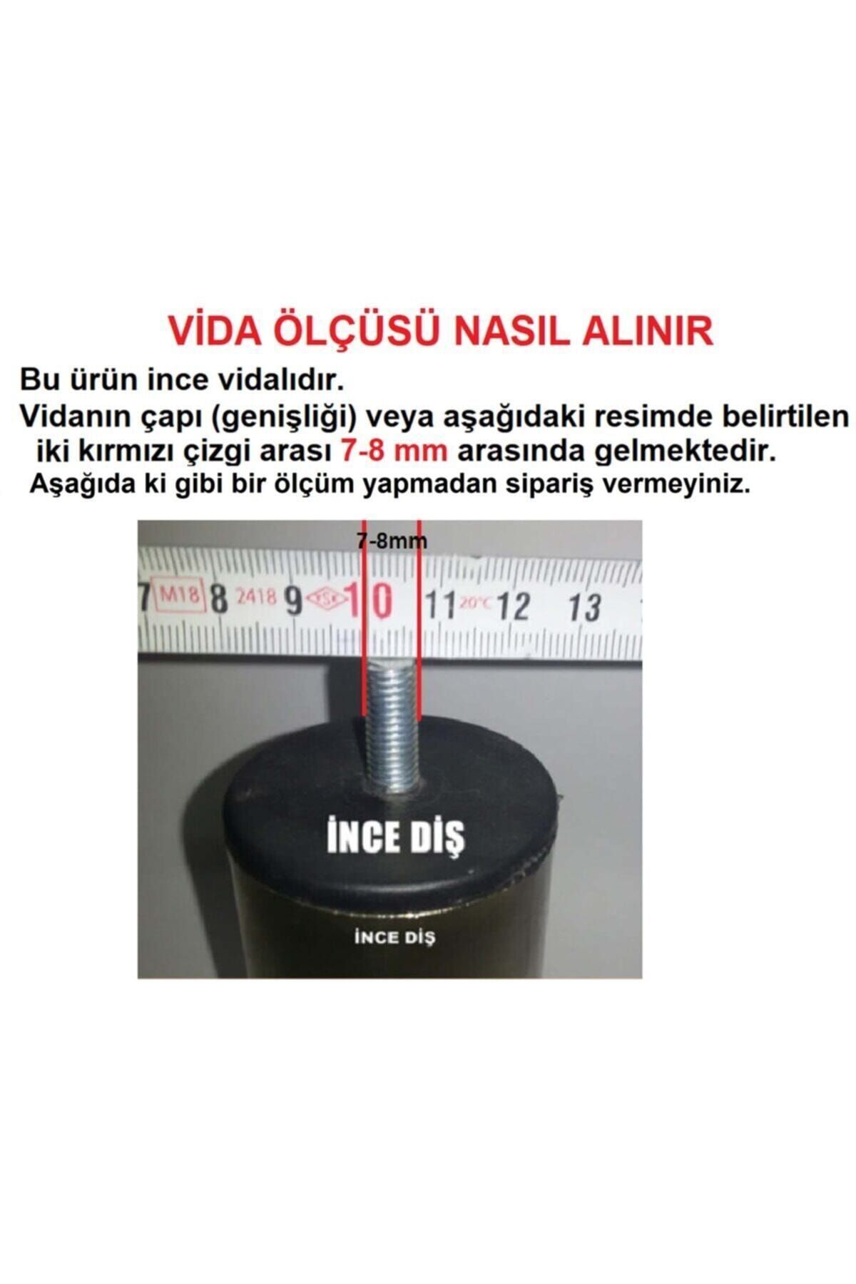 Baza Ayağı Metal Krom Ayak M8 İnce Vidalı 10 Cm